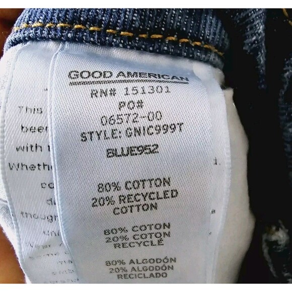 Good American Good 90’s Icon Jeans Blue952 Womens Size 28 Straight Leg High Rise - Picture 7 of 9